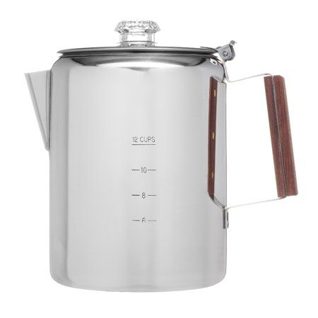 Photo 1 of Coletti Stainless Steel 12 Cup Coffee Percolator & Stainless Steel Semi-Automatic Whisk, Stainless Steel Egg Whisk, Hand Push Rotary Whisk Blender, Hand Push Mixer Stirrer Kitchen Gadgets for Blending, Whisking, Beating & Stirring
