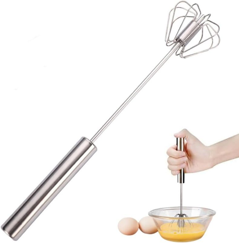 Photo 2 of Coletti Stainless Steel 12 Cup Coffee Percolator & Stainless Steel Semi-Automatic Whisk, Stainless Steel Egg Whisk, Hand Push Rotary Whisk Blender, Hand Push Mixer Stirrer Kitchen Gadgets for Blending, Whisking, Beating & Stirring
