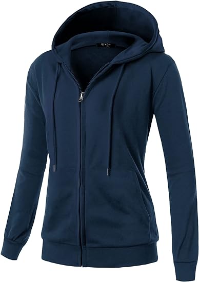 Photo 1 of Medium GIVON Basic Lightweight Zip-Up Hoodie Long Sleeve Thin Jacket for Women