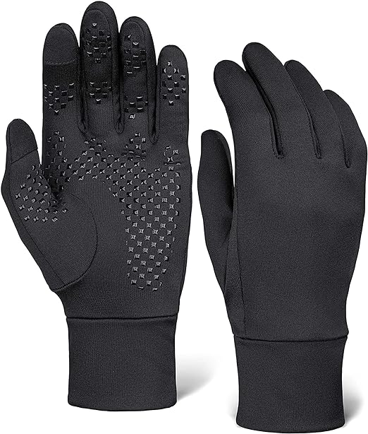 Photo 1 of Medium/Large OutdoorEssentials Touch Screen Running Gloves - Cold Weather Black Gloves - Mens Winter Gloves, Gloves for Women Cold Weather
