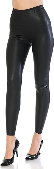 Photo 1 of XL Leggings Depot Women's High Waist Comfy Faux Leather Leggings Tights Stretchy Pleather Pants
