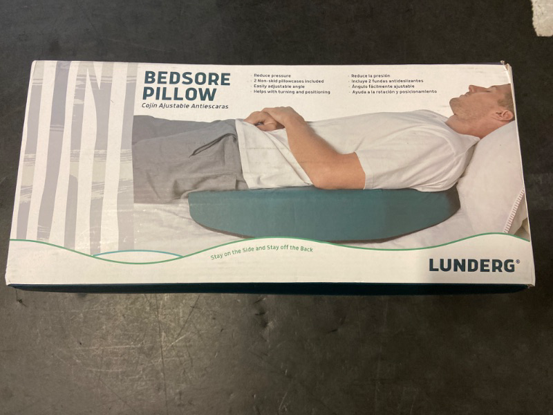 Photo 2 of Lunderg Bedsore Pillow Positioning Wedge - with 2 Non-Slip Pillowcases & Adjustable Slope - Pressure Ulcer Cushion for Bed Sore Prevention - Stay on t
