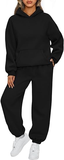 Photo 1 of Small AUTOMET Womens 2 Piece Outfits Lounge Hoodie Sweatsuit Sets Oversized Sweatshirt Baggy Fall Fashion Sweatpants with Pockets
