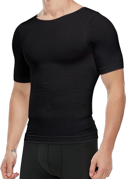 Photo 1 of Small Men's Compression Shirt Undershirt Slimming Tank Top Workout Vest Abs Abdomen Slim Body Shaper
