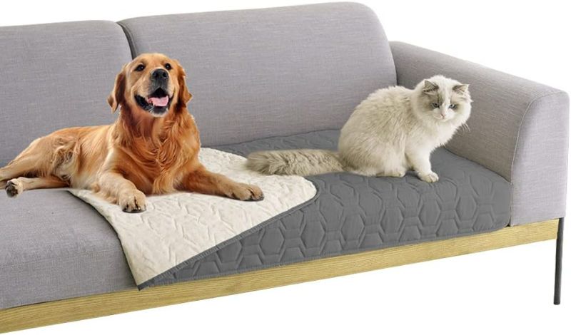 Photo 1 of Waterproof and Non-Slip Dog Bed Cover and Pet Blanket Sofa Pet Bed Mat ?car Incontinence Mattress Protectors Furniture Couch Cover for Most Cats Dogs,Pets<30x70-Dark Grey>