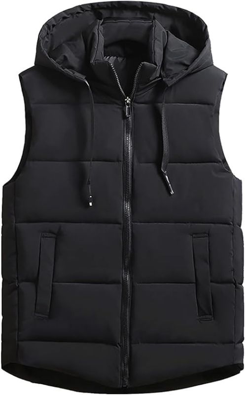 Photo 1 of Large Women's Thick Puffer Vest Sleeveless Quilted Cozy Outerwear Padded Puffy Jackets Fashion Down Coat 