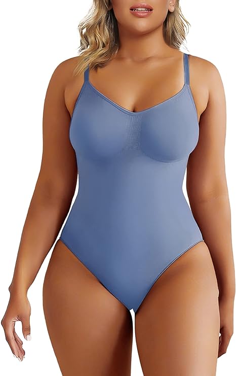 Photo 1 of S/M SHAPERX Women's Shapewear Bodysuit Tummy Control Body Shaper Seamless Sculpting Snatched Waist Body Suit
