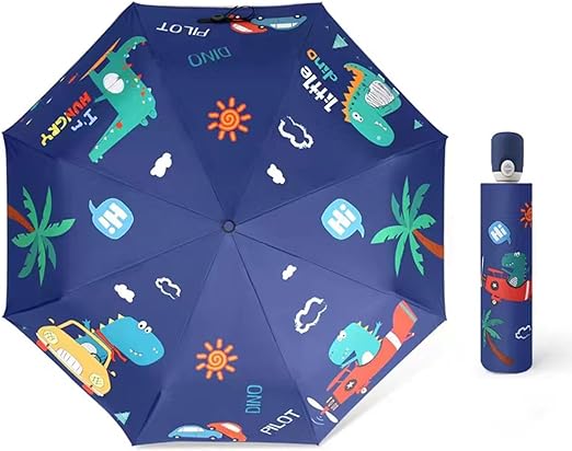 Photo 1 of Kids Folding Umbrella, Strong and Portable - Wind Resistant, Anti-UV Compact Durable Umbrella, Auto Open/Close, Lightweight Backpack Cute Umbrella for girls & boys
