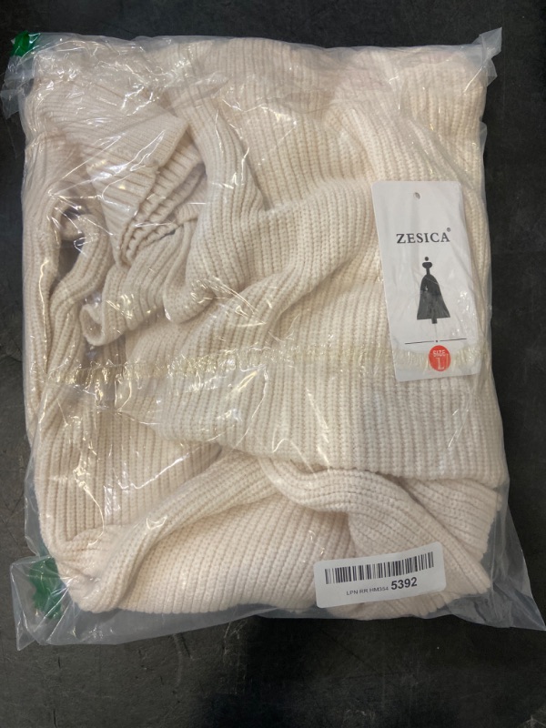 Photo 1 of Large ZESICA Women's 2024 Fall Lapel Collar V Neck Long Sleeve Ribbed Knit Comfy Loose Casual Pullover Sweater Jumper Top
