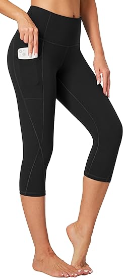 Photo 1 of Large Heathyoga Capri Leggings for Women High Waisted Capri Leggings with Pockets for Women Yoga Pants with Pockets
