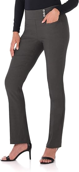 Photo 1 of Size 14 Rekucci Women's Ease Into Comfort Pull-On Straight Pant with Pockets
