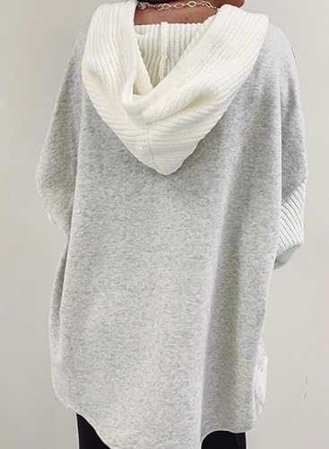 Photo 1 of XL SHEWIN Oversized Sweatshirts for Women Loose Fit Casual Long Sleeve Button Hooded Sweatshirt Hoodie with Pocket
