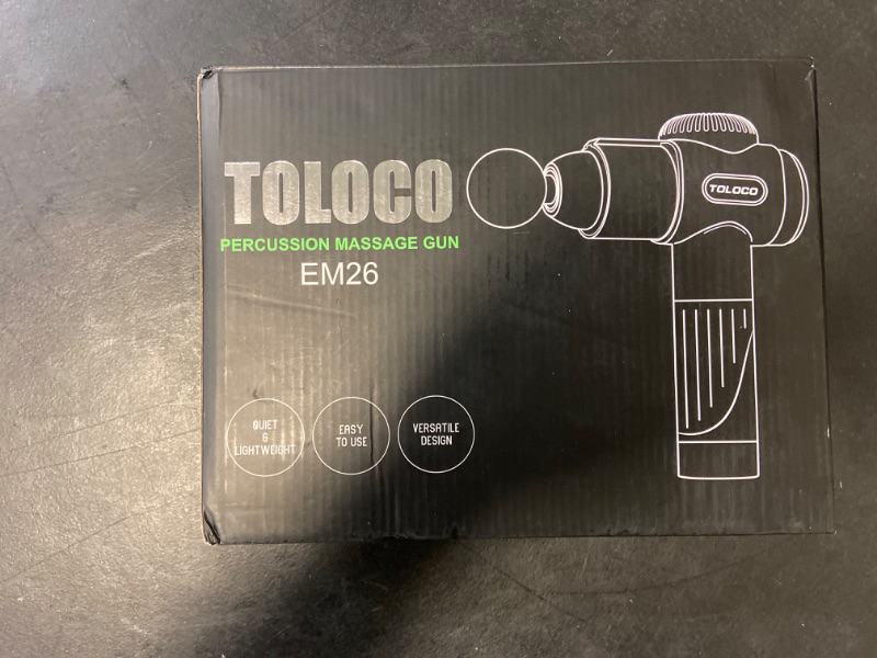 Photo 2 of TOLOCO Massage Gun, Deep Tissue Back Massager for Athletes with 10 Massage Heads, Electric Muscle Percussion Massager for Any Pain Relief, Relax Gifts for Father Day, Carbon