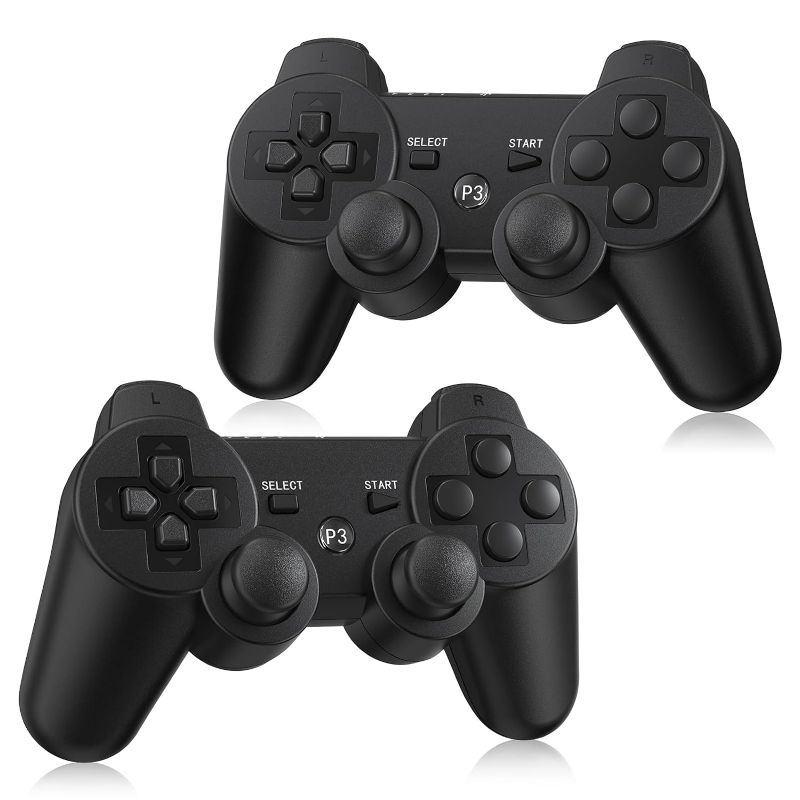 Photo 1 of PS3 Controller Wireless 2 Pack, Compatible with Playstation 3 - Black
