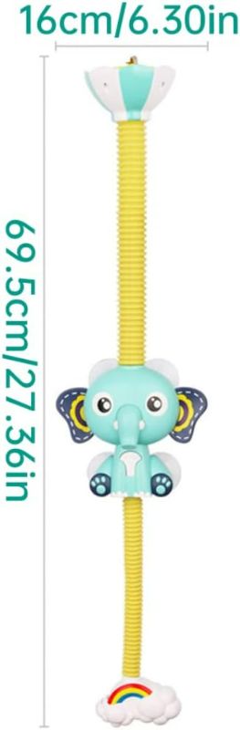 Photo 2 of Baby Bath Shower Baby Bath Toys Elephant Water Pumps and Trunk Spout Rinser for Newborn Babies Bath Toys
