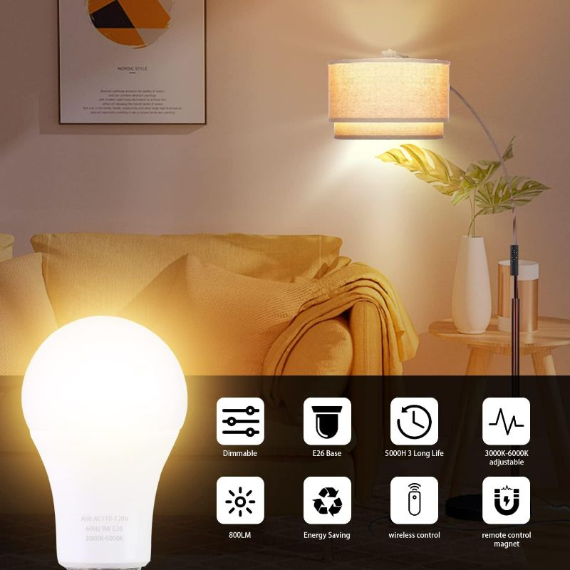 Photo 2 of Led Intelligent Remote Control bulb timed off 12WE27 Two-Color Stepless Dimming Bulb