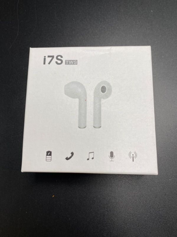 Photo 2 of WHITE I7s TWS Mini Bluetooth Wireless Headset with Charging Box Sports Headphones 
