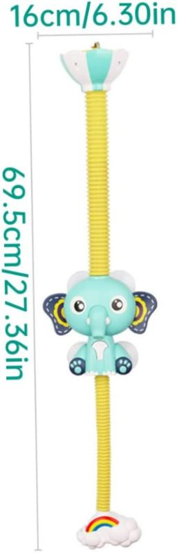 Photo 2 of Baby Bath Shower Baby Bath Toys Elephant Water Pumps and Trunk Spout Rinser for Newborn Babies Bath Toys
