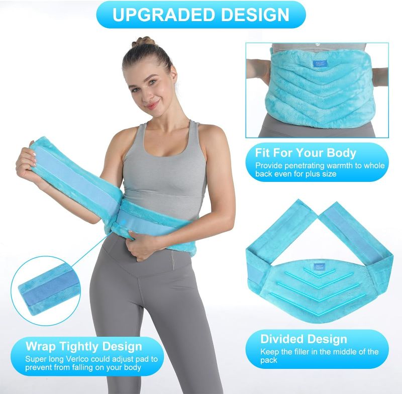 Photo 3 of Relief Expert Microwavable Heating Pad for Back Pain Relief, Menstrual Cramps Heating Pad Microwavable with Moist Heat for Back, Neck and Shoulder, Stomach, Unscented
