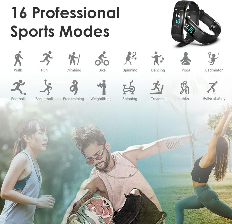 Photo 3 of  Fitness Tracker for Men and Women,Fitness Watch Waterproof with Activity Tracker and Sleep Monitor,Smart Watch for Android and iOS Phones