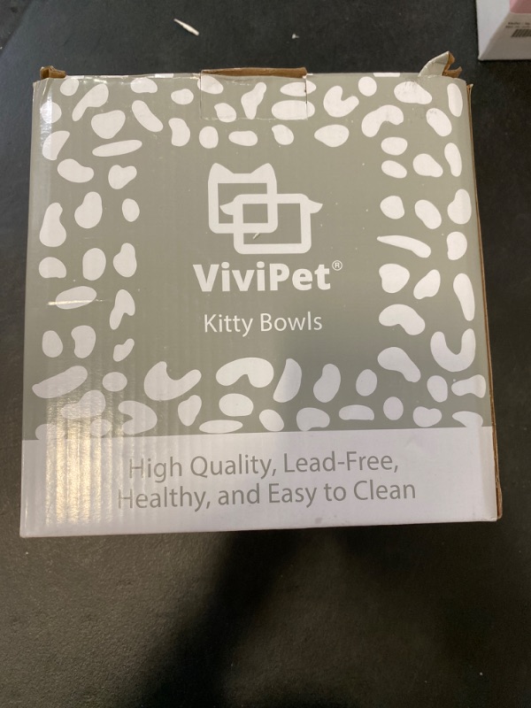 Photo 3 of ViviPet Ceramic Big Head Water Raised Bowl Small Pet, Cat and Dog