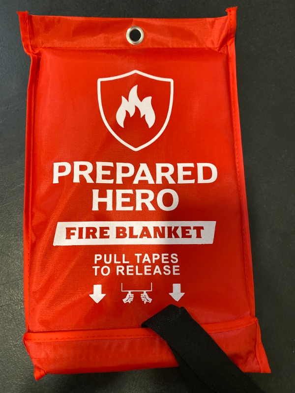 Photo 4 of Prepared Hero Emergency Fire Blanket - 1 Pack + 1 Hook - Fire Suppression Blanket for Kitchen, 40” x 40” Fire Blanket for Home
