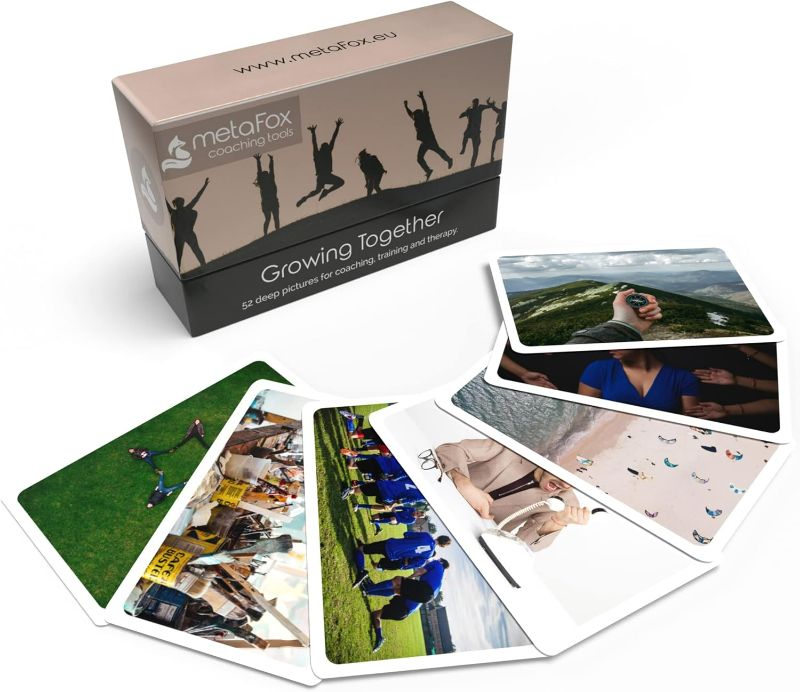 Photo 1 of metaFox Coaching Picture Cards | Growing Together | Conversation Cards for Ice Breakers and Team Building Activities | Motivational Postcards for Your Next Coaching and Training Sessions
