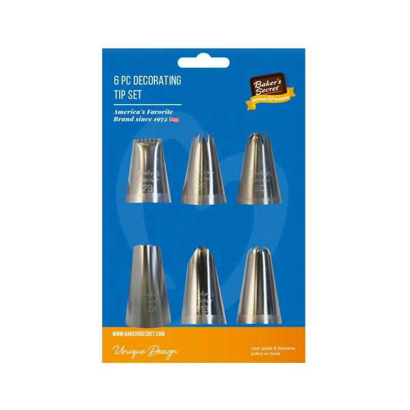 Photo 1 of Baker's Secret Icing Nozzle 6PCS SET Assorted Packing
