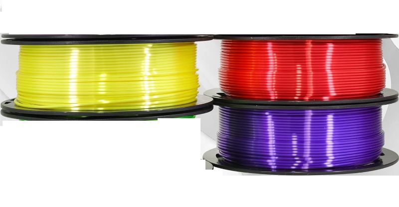 Photo 1 of PETG Filament 1.75mm, 3D Printer Filament PETG Filament Bundle 4-Color, Strong Toughness PETG, 4 * 1KG(1320M) Filament High Precision, Dimensional Accuracy ±0.02mm, White Blue Red Black PETG
