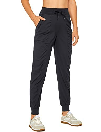 Photo 1 of Large CRZ YOGA Lightweight Workout Joggers for Women, High Waisted Outdoor Running Casual Track Pants with Pockets
