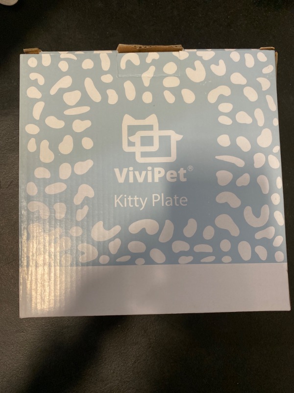 Photo 1 of ViviPet Ceramic Kitty Cat Black Plate 
