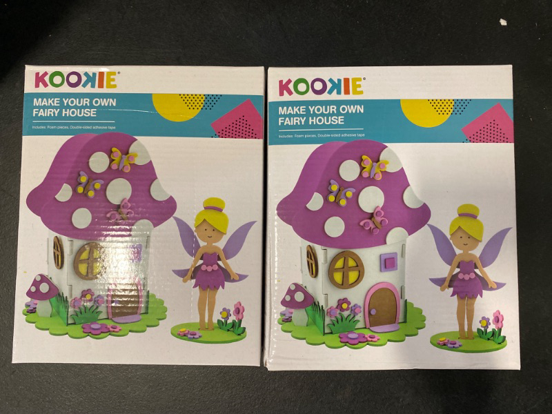 Photo 4 of 2 pack Foam KOOKIE Make Your Own Fairy House | Fun DIY Fairy House and Doll Playset, Miniature Dollhouse Kit for Kids | Indoor Activity for Children, Toy Craft Set for Little Girls 