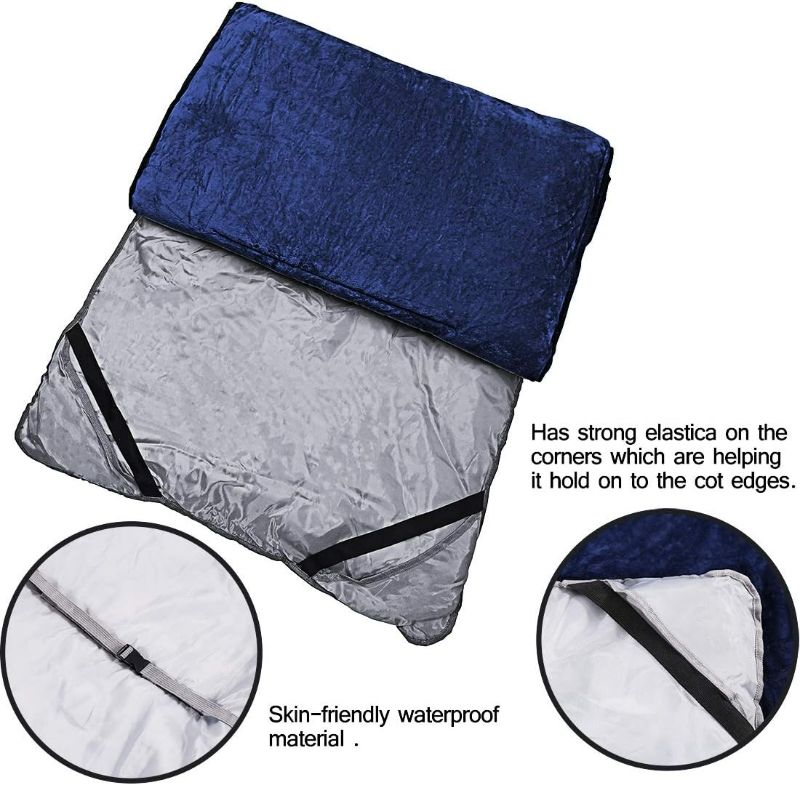 Photo 2 of Sleeping Cot Pads (75" x 28") with Elastic Straps Portable for Outdoor & Hiking, Cotton Soft Thick Camping Cot Pad,Waterproof
*MISSING TRAVEL BAG* 