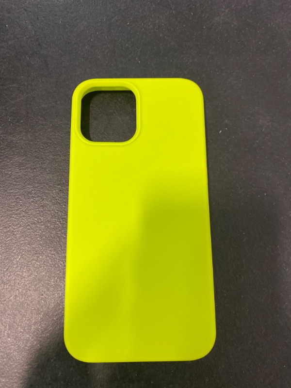 Photo 4 of OTOFLY for iPhone 12 Pro Max Case, Military-Grade Protection, Shockproof Silicone, Anti-Fingerprint & Anti-Slip, Phone Case for iPhone 12 Pro Max, Fluorescent Yellow
