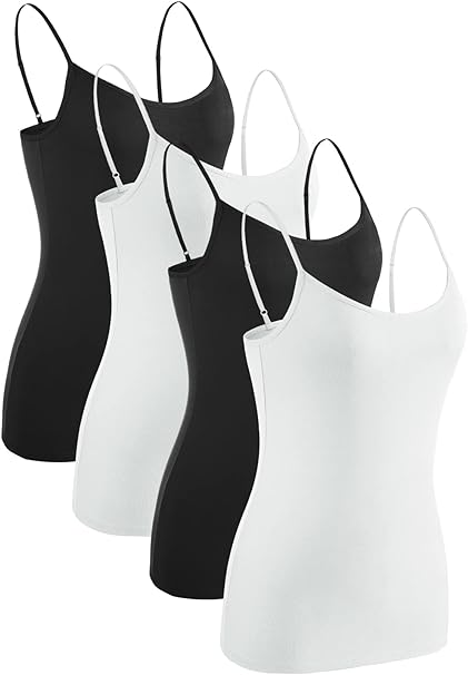Photo 1 of XL Rosyline 4 Piece Women Camisole Basic Undershirt Adjustable Spaghetti Strap Tank Top
* MISSING A WHITE TANK TOP*