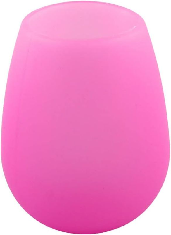 Photo 1 of Silicone Outdoor Picnic Travel Camping Portable Unbreakable Drinkware Water Beer Wine Cup Pink