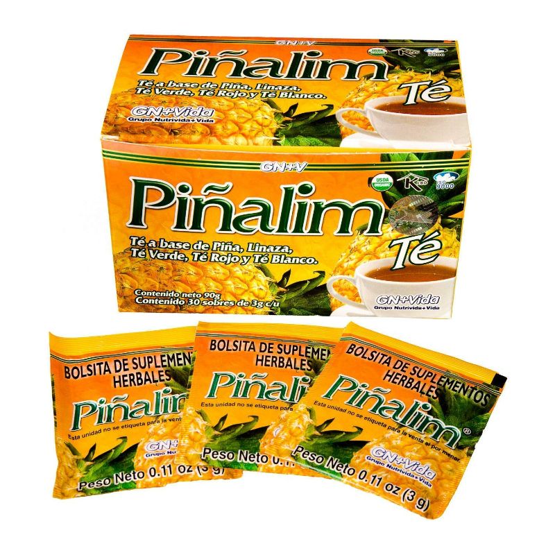 Photo 1 of SmileMore Pinalim Tea/Te de Pinalim Mexican Version- Pineapple, Flax, Green Tea, White Tea - 30 