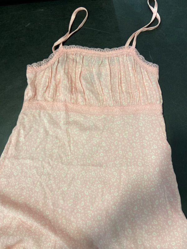 Photo 2 of size 10/12 Art Class Girls Pink Lace Spaghetti Strap Floral Mini Dress
