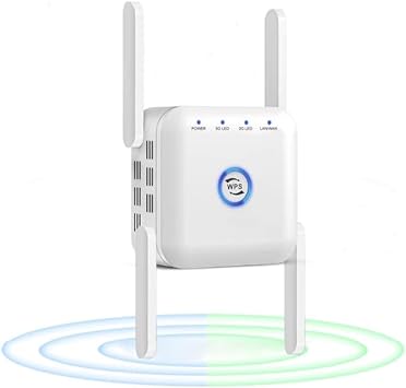 Photo 1 of WiFi Extenders Signal Booster, 2024 Release WiFi Repeater for Home Dual Band 5GHz/2.4GHz 1200Mbps, Wireless Internet Repeater Covers Up to 10000 Sq.ft, with Ethernet Port,1-Tap Setup - White