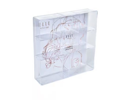 Photo 1 of 8 Compartment ELLE The Parisians Lifestyle Collection Cosmetic Storage Organizers w/ Embroidered Metallic Art  New