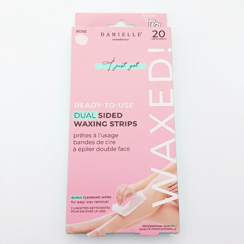 Photo 1 of Danielle Creations - I Just Got Waxed! ROSE, 20 Dual Sided Waxing Strips + Wipes