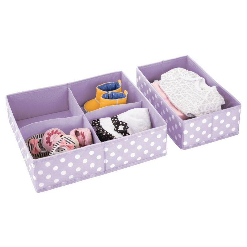 Photo 1 of MDesign Soft Fabric Dresser Drawer and Closet Storage Organizer Set for Baby, Child/Kids Bedroom, Nursery, Playroom, Closet Organization