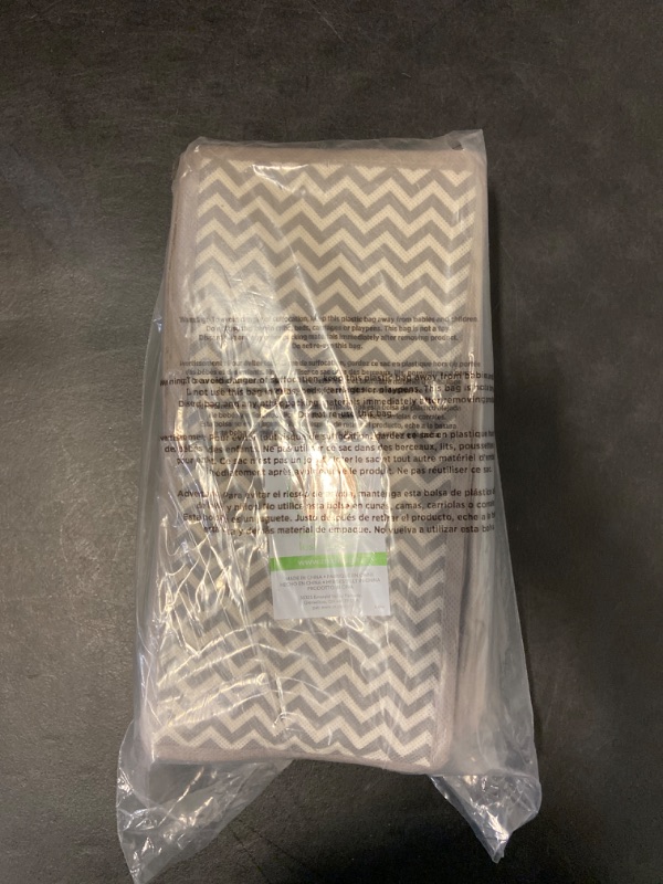 Photo 1 of mDesign Soft Fabric Closet Organizer - Holds Shoes, Handbags, Clutches, Accessories - 10 Shelf Over Rod Hanging Storage Unit - Chevron Zig-Zag Print, 2 Pack - Taupe/Natural