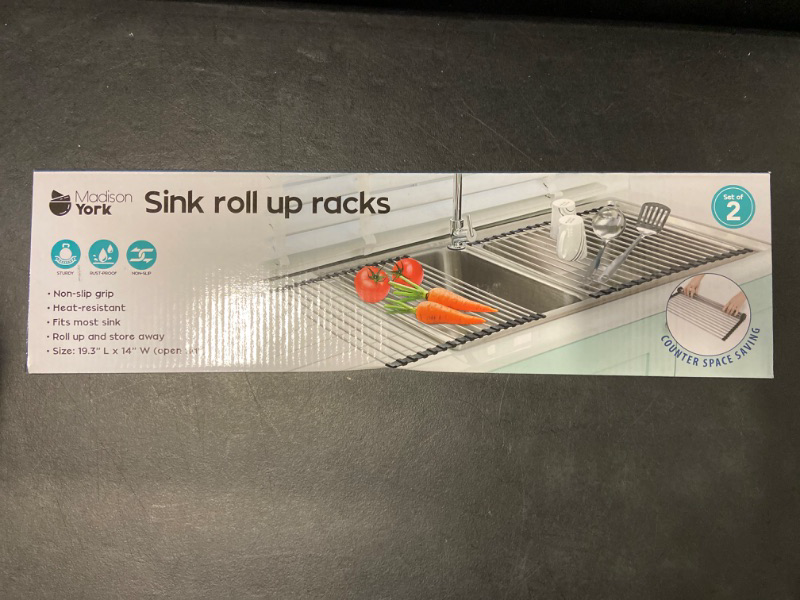 Photo 2 of 2 Pack - Madison York Roll-up Sink Rack - 2 Pack