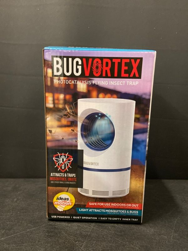 Photo 2 of Ideas in Motion BugVortex UV Light Trap for Indoor Small Flying Insect Bugs- White