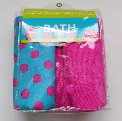 Photo 1 of 6 Piece Bath Blitz 2 Pack Microfiber Turban Towels