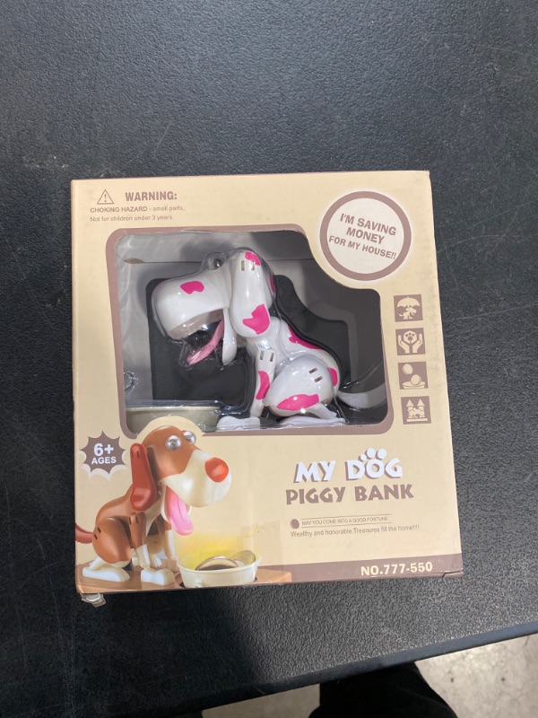 Photo 2 of My Dog Piggy Bank - Robotic Coin Munching Toy Money Box - Pink