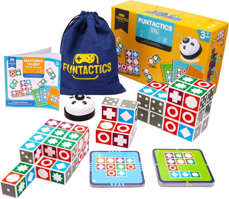 Photo 1 of FUNTACTICS XXL Matching Talent Puzzle Game, Family Board Games for Children and Adults, Educational and Analytical Toy for Kids from Age 3+