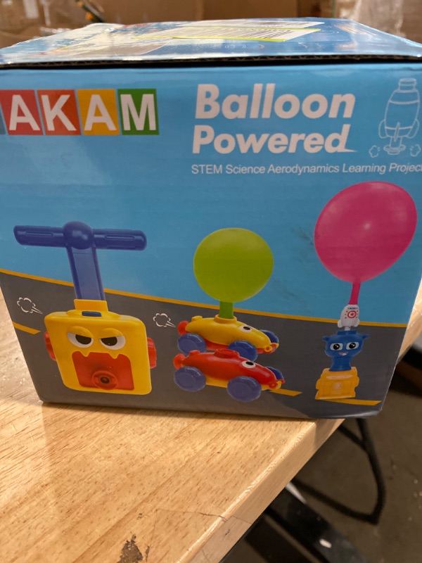 Photo 2 of BAKAM Power Balloon Car Toy for Kids, Balloon Launcher Car Toy Set for Kids Science Toy, Inflatable STEM Balloon Pump Cars Racer Kit for Boys Girls (Monster)