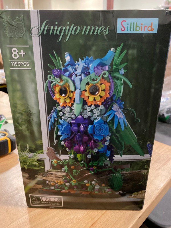 Photo 2 of Sillbird Owl Animal Building Toy Set, Home Decor or Office Art Collectible Model with Flowers,Easter Mother's Day Birthday Creative Gifts for Adults or Teens Kids 8+, New 2024 (1193 Pieces)